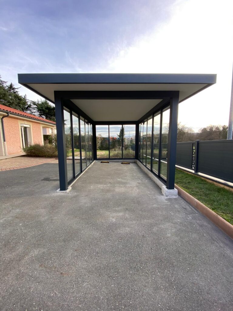 Carport aluminium sur dalle béton (maçonnerie + structure) à Pont-Évêque — Maison Française de l'Artisanat — photo 3