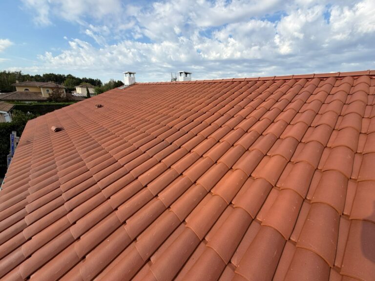 Nouvelle couverture en tuiles après réfection complète à Messimy-sur-Saône